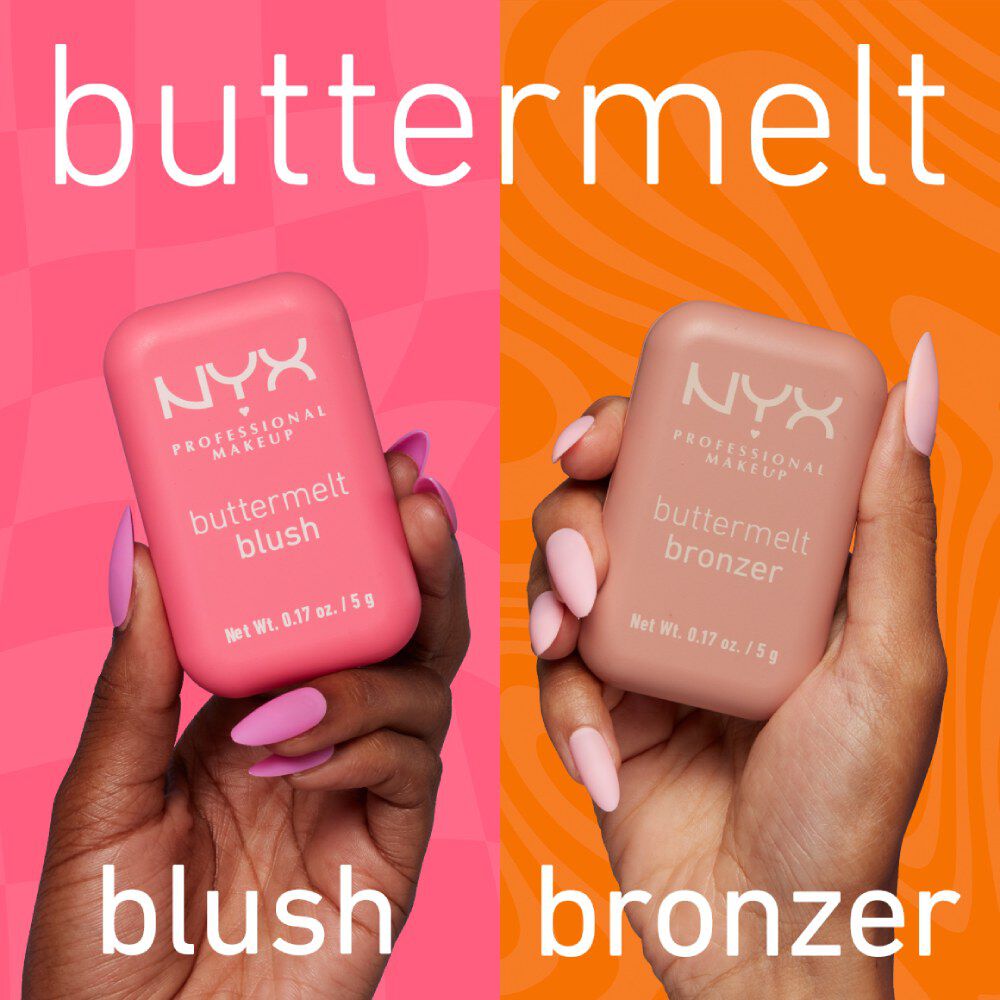 Mix two shades of Buttermelt Blush for a layered flush of blush